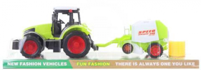 Traktor s balíkovačkou