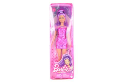 Barbie Modelka - zářivě fialové šaty HBV12
