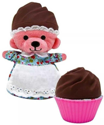 PLYŠ Cupcake dortík medvídek 10cm vonící v košíčku různé druhy