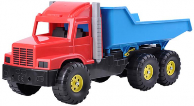 Auto nákladní 77cm červeno-modré sklápěčka na písek plast