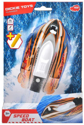 DICKIE Člun Speed Boat 15cm navíjecí motor nafukovací do vody 2 barvy