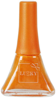 LUKKY Lak na nehty Lollipopz dětský Oranžový slupovací 5,5ml na kartě